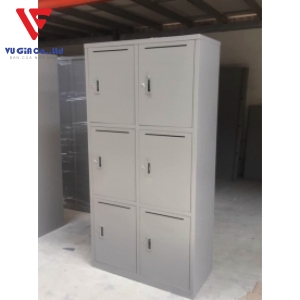 Iron mail lockers for residential areas have 6 compartments