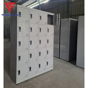 Personal iron locker cabinet with 20 compartments