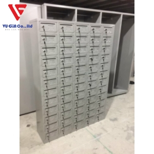 Iron mail locker with 60 compartments and 5 compartments