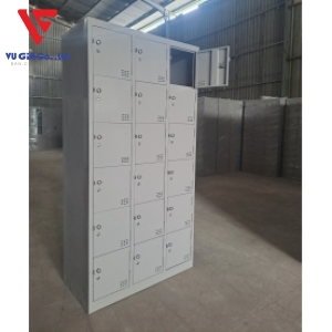 Iron locker cabinet with 18 compartments