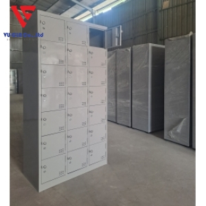 Iron locker cabinet with 21 compartments