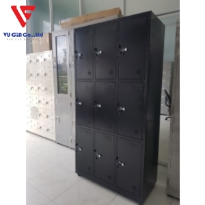 Black 9-door locker