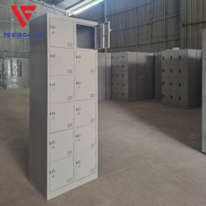 Iron locker cabinet with 12 compartments