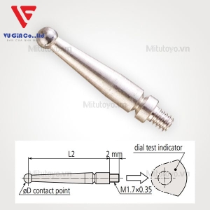 Mitutoyo folding foot odometer needle 2mm (Carbide)