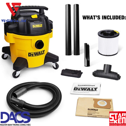 23L Dewalt DXV23P 3-function Industrial Vacuum Cleaner (3000W – 4HP)