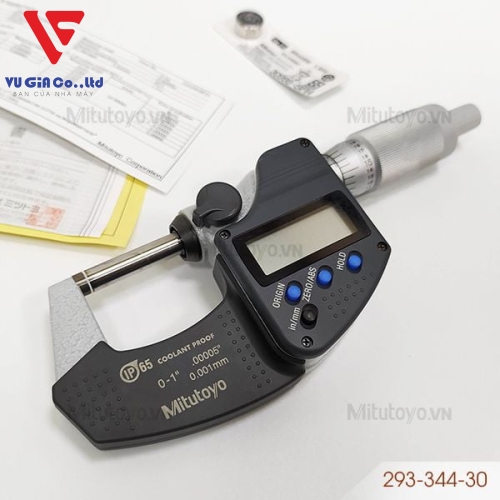 Electronic micrometer for external measurement Mitutoyo 293-344-30 (0-25mm/0-1