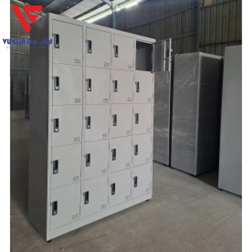 Personal iron locker cabinet with 20 compartments