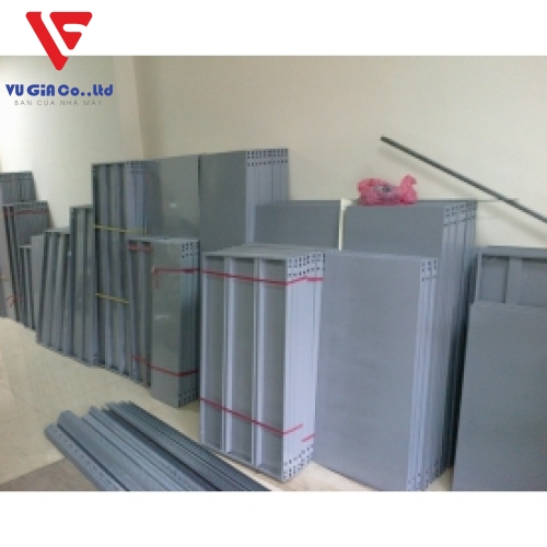 Iron shelf with V holes