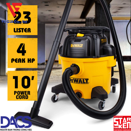 23L Dewalt DXV23P 3-function Industrial Vacuum Cleaner (3000W – 4HP)