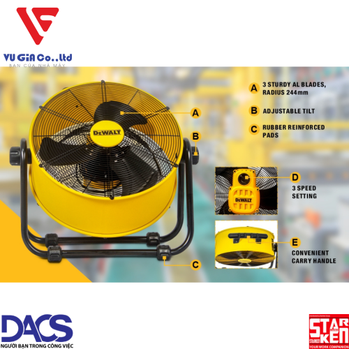 Dewalt Industrial Fan 20″ DXF2035