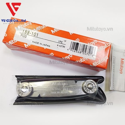 Mitutoyo 188-101 30-blade thread gauge (4-42TPI)