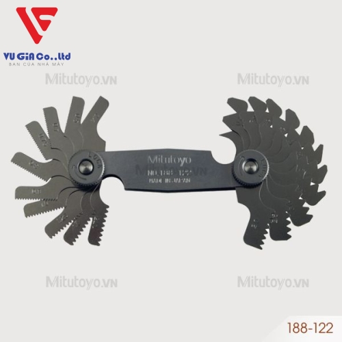 Mitutoyo 188-122 21-blade thread gauge (0.4-7mm)