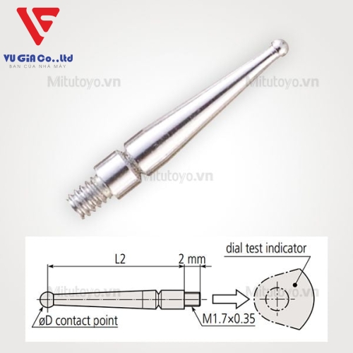Mitutoyo folding pedometer needle 1mm (Carbide)