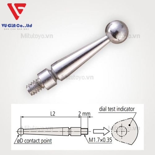Mitutoyo 3mm folding pedometer needle (Carbide)