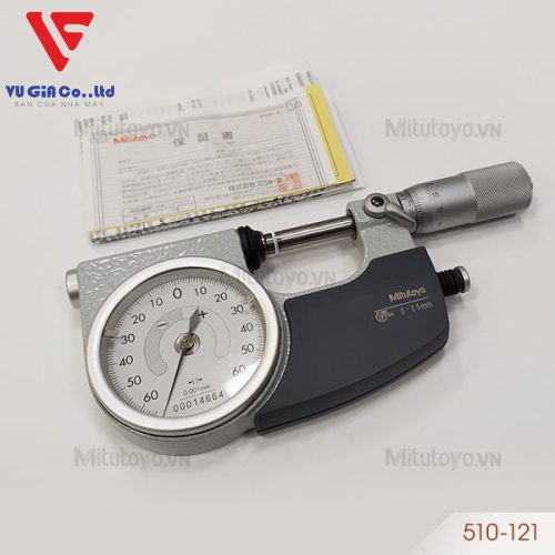 Mitutoyo 510-121 external micrometer (0 - 25mm)