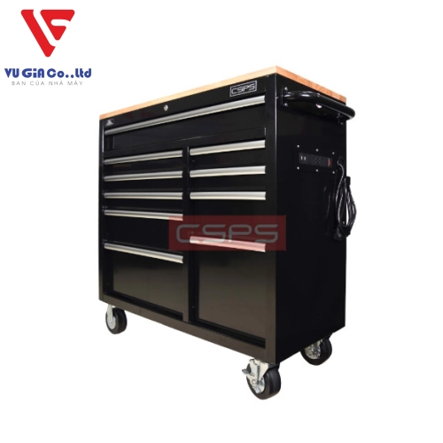  CSPS tool cabinet 104cm - 10 drawers with plank top