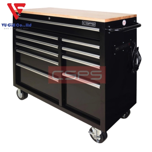  CSPS tool cabinet 104cm - 10 drawers with plank top
