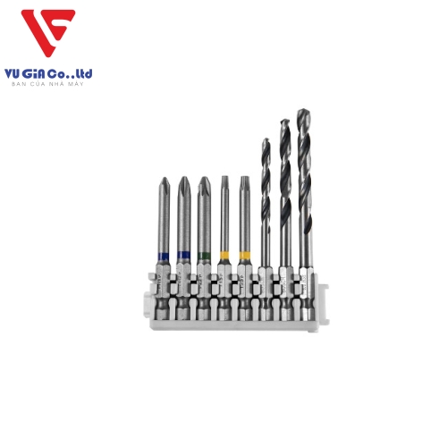EXTRA HARD PICK & CLICK SCREWDRIVER MIX SET AND HSS IMPACT Drill Bits, 8 PCS