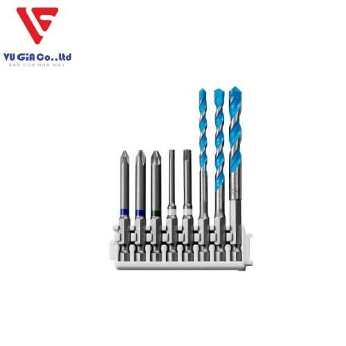 EXTRA HARD PICK & CLICK SCREWDRIVER MIXTURE SET AND MULTICONSTRUCTION Drill Bits, 8 PCS