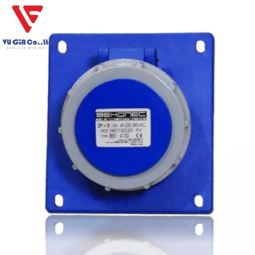 3-pin 125A watertight recessed socket BEK-4432