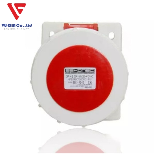 4-pin 125A watertight recessed socket BEK-4442