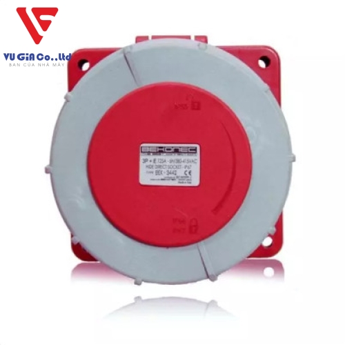 Watertight 4-pin 16A recessed socket BEK-3142