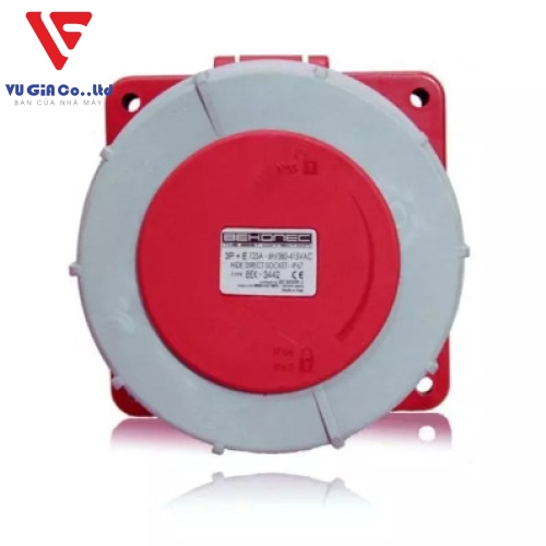 Watertight 5-pin 16A recessed socket BEK-3152