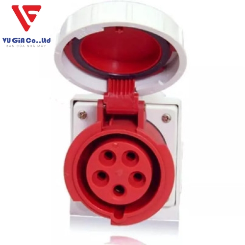 Watertight 5-pin 16A surface-mounted socket BEK-1152