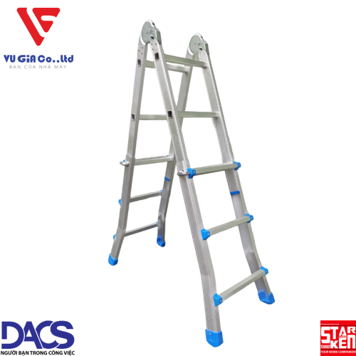 A STARKEN ST403G Sliding Aluminum Ladder