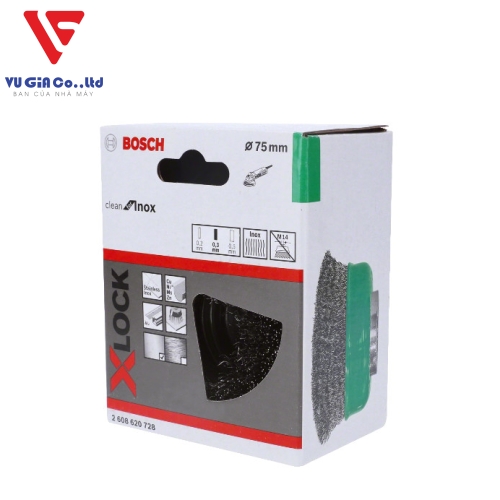X-LOCK CLEAN ROUND BRUSH FOR Stainless Steel, STRAIGHT FIBERS